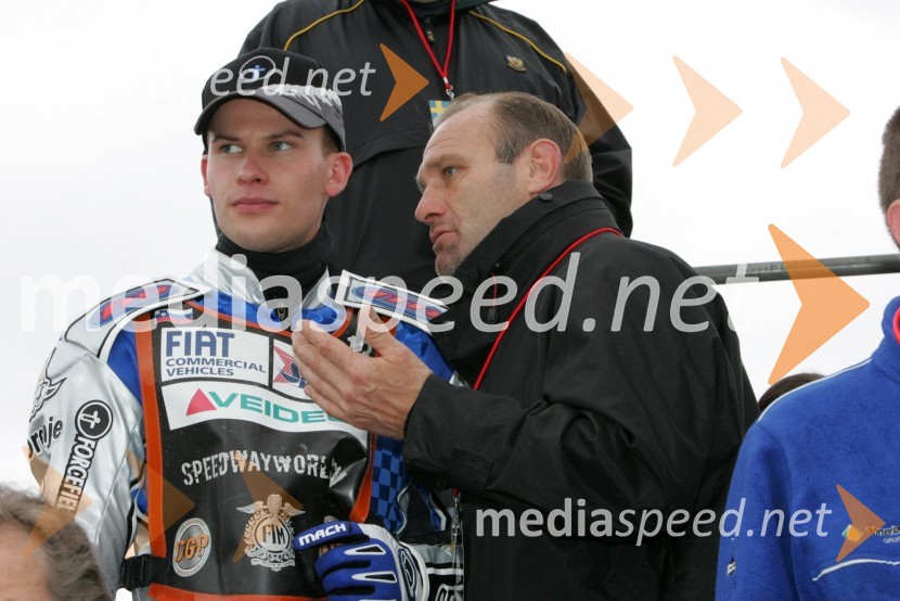 Matej Žagar (Slovenija) in Armando Castagna (Italija)SPEEDWAY GRAND PRIX, VN Švedske 2006, trening