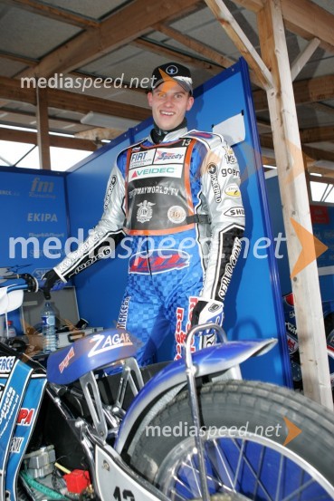 Matej Žagar (Slovenija)SPEEDWAY GRAND PRIX, VN Švedske 2006, trening