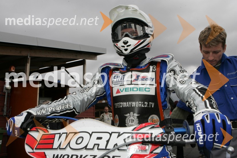 Matej Žagar (Slovenija)SPEEDWAY GRAND PRIX, VN Švedske 2006, trening