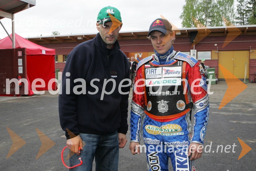 Tomasz Gollob (Poljska) in Jaroslaw Hampel (Poljska)SPEEDWAY GRAND PRIX, VN Švedske 2006, trening