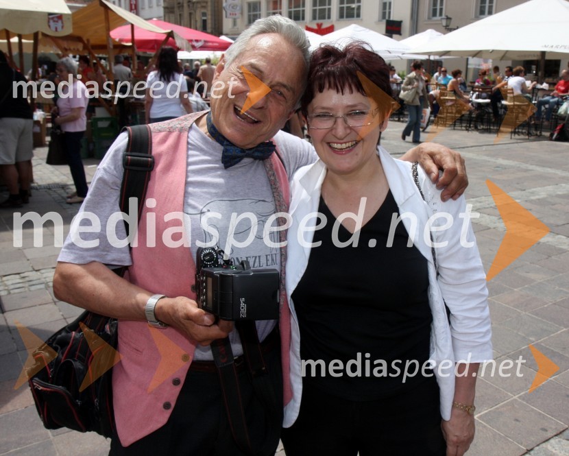 Smiljan Pušenjak, fotografska legenda in dr. Polona Pivec, odgovorna urednica TV MariborEzl ek, srečanje 2010, Jure Doležal postal frajer Ezl Eka