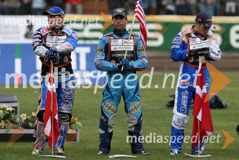 Bjarne Pedersen (Danska), Greg Hancock (ZDA) in Nicki Pedersen (Danska)
SPEEDWAY GRAND PRIX, VN Švedske 2006, dirka