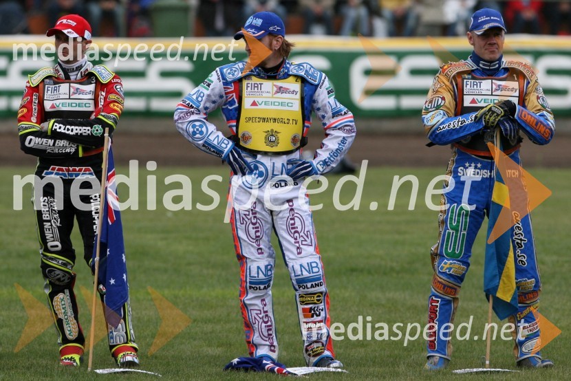 Leigh Adams (Avstralija), Jason Crump (Avstralija) in Tony Rickardsson (Švedska)

SPEEDWAY GRAND PRIX, VN Švedske 2006, dirka