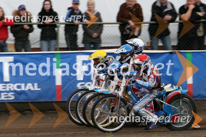 Greg Hancock (ZDA), Nicki Pedersen (Danska), Tony Rickardsson(Švedska) in Jaroslaw Hampel (Poljska)SPEEDWAY GRAND PRIX, VN Švedske 2006, dirka