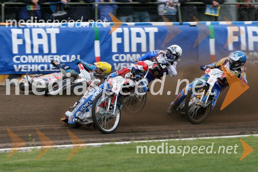 Greg Hancock (ZDA), Jaroslaw Hampel (Poljska), Nicki Pedersen(Danska) in  Tony Rickardsson (Švedska)SPEEDWAY GRAND PRIX, VN Švedske 2006, dirka