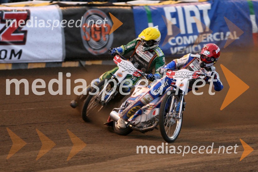 Antonio Lindbaeck (Švedska) in Tomasz Gollob (Poljska)SPEEDWAY GRAND PRIX, VN Švedske 2006, dirka