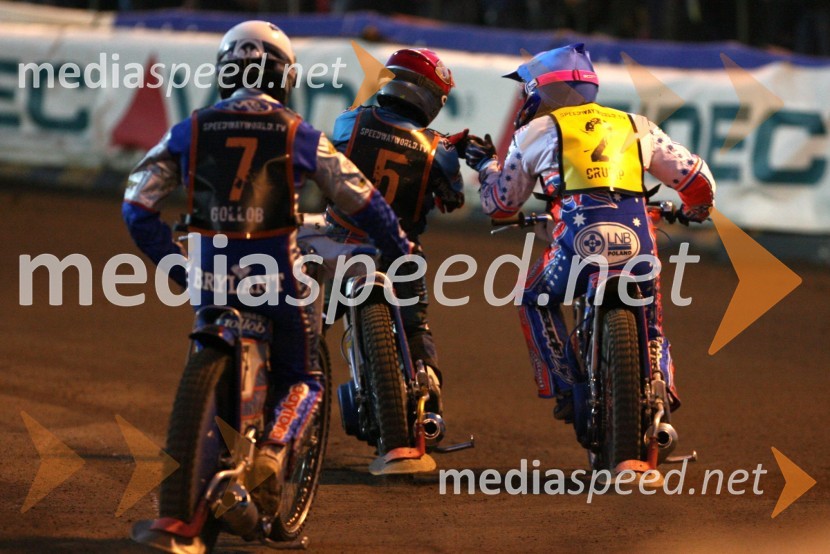 Tomasz Gollob (Poljska), Greg Hancock (ZDA) in Jason Crump(Avstralija)SPEEDWAY GRAND PRIX, VN Švedske 2006, dirka
