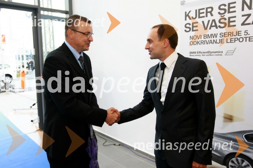 ... in Uroš Seles, direktor BMW Selmar d.o.o.Odprtje najsodobnejšega BMW salona Selmar Maribor