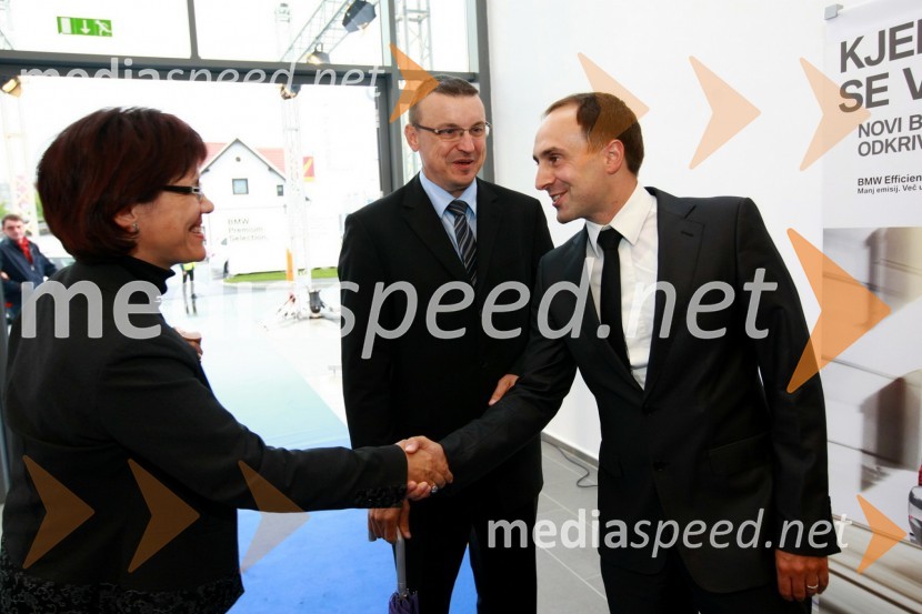 ..., ... in Uroš Seles, direktor BMW Selmar d.o.o.Odprtje najsodobnejšega BMW salona Selmar Maribor