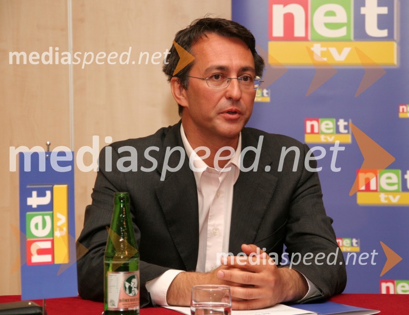 Marino Samardžija, direktor Net TvMelodije morja in sonca, tiskovna konferenca