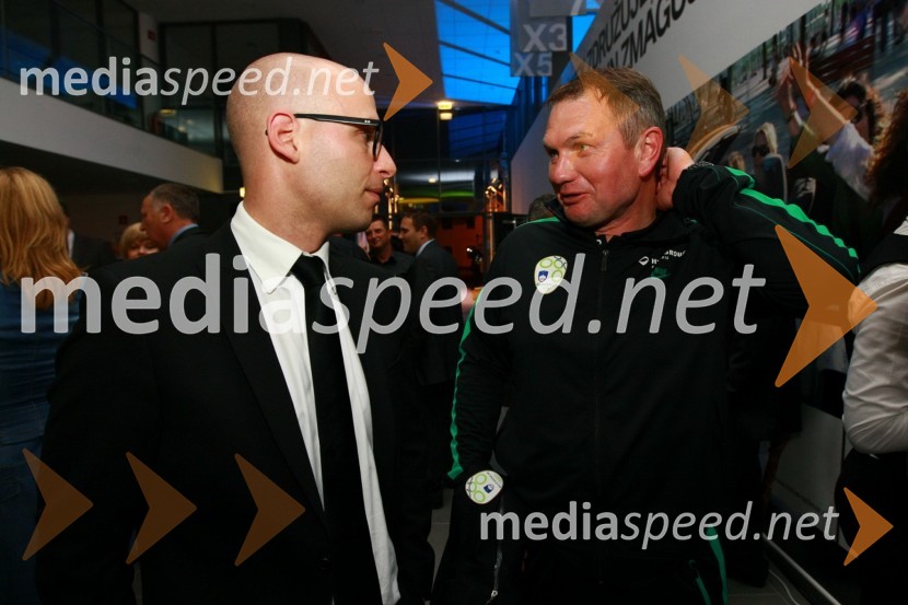 Miha Ažman, generalni direktor BMW Group Slovenija in Matjaž Kek, selektor Slovenske nogometne reprezentanceOdprtje najsodobnejšega BMW salona Selmar Maribor