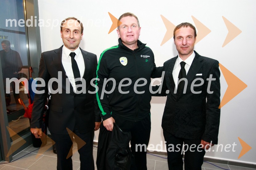 Uroš Seles, direktor BMW Selmar d.o.o., Matjaž Kek, selektor Slovenske nogometne reprezentance in Denis Seles, tehnični direktor BMW Selmar d.o.o.Odprtje najsodobnejšega BMW salona Selmar Maribor