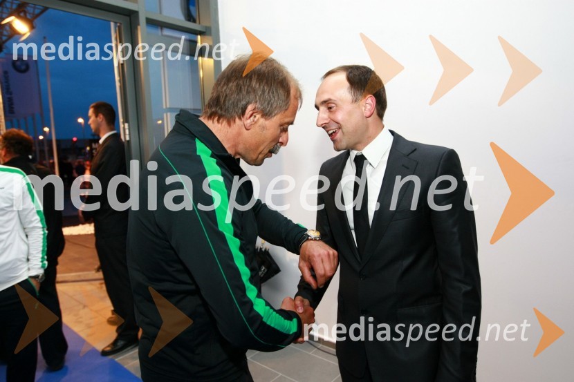 Boštjan Gasser, Nogometna zveza Slovenije in Uroš Seles, direktor BMW Selmar d.o.o.
Odprtje najsodobnejšega BMW salona Selmar Maribor