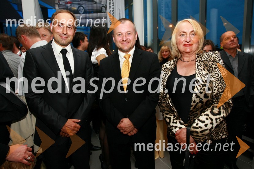 Uroš Seles, direktor BMW Selmar d.o.o., Franc Kangler, župan Mestne občine Maribor in ...Odprtje najsodobnejšega BMW salona Selmar Maribor