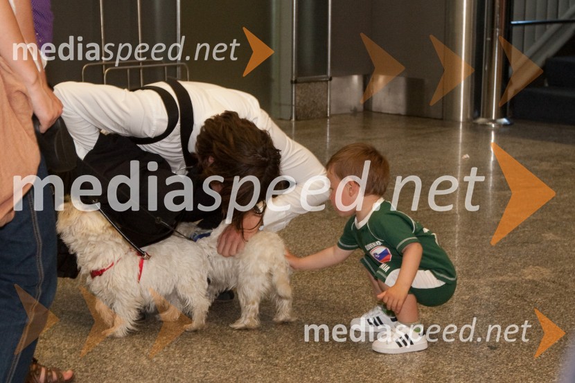 Marko Šuler, član slovenske nogometne reprezentance in Adrian, sin Daliborja StevanovićaOdhod Slovenske nogometne reprezentance v Južno Afriško Republiko