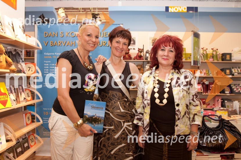 Lucienne Lončina, glasbenica, Katarina Modic, PR služba MKZ in Vlasta Nussdorfer, generalna sekretarka društva Beli obročSlavni berejo 2010