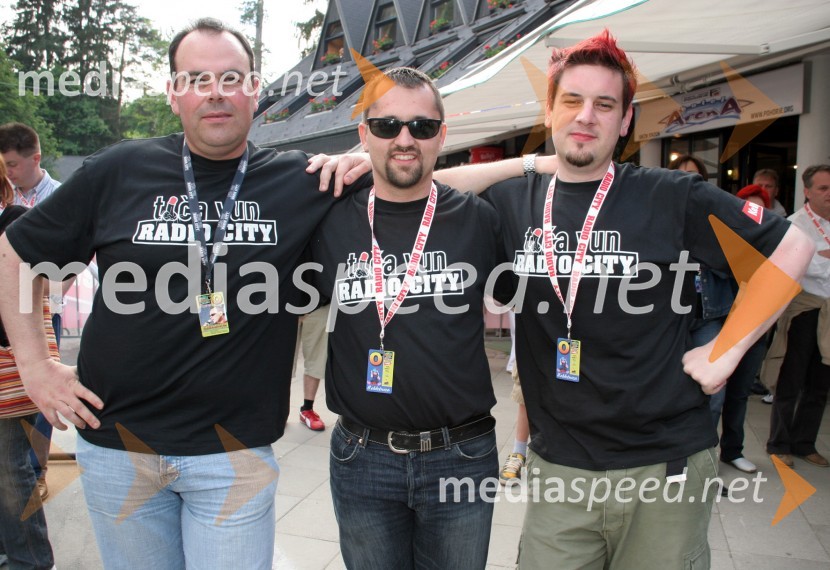 Reporter Milan: Matjaž Šalamun Šalca, Dejan Vedlin in Tine KrižaničRadio City koncert