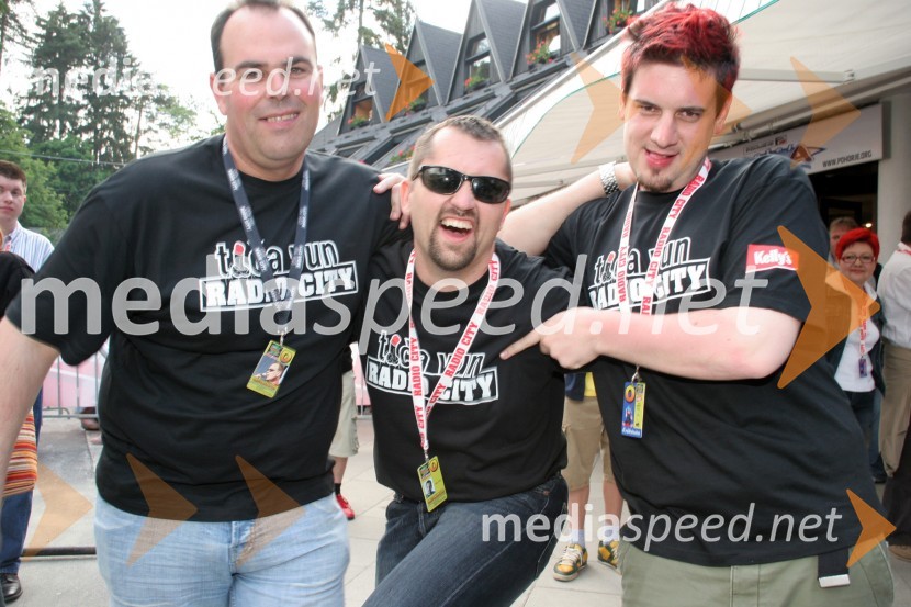 Reporter Milan: Matjaž Šalamun Šalca, Dejan Vedlin in Tine KrižaničRadio City koncert