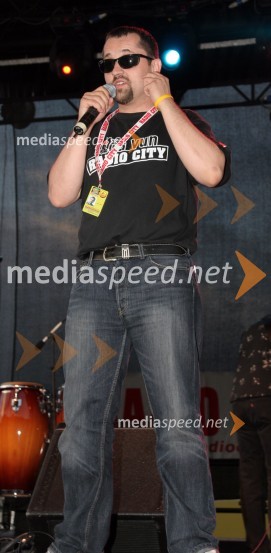 Dejan Vedlin, član ekipe Reporter MilanRadio City koncert