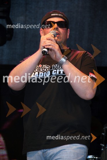 Matjaž Šalamun Šalca, član ekipe Reporter MilanRadio City koncert