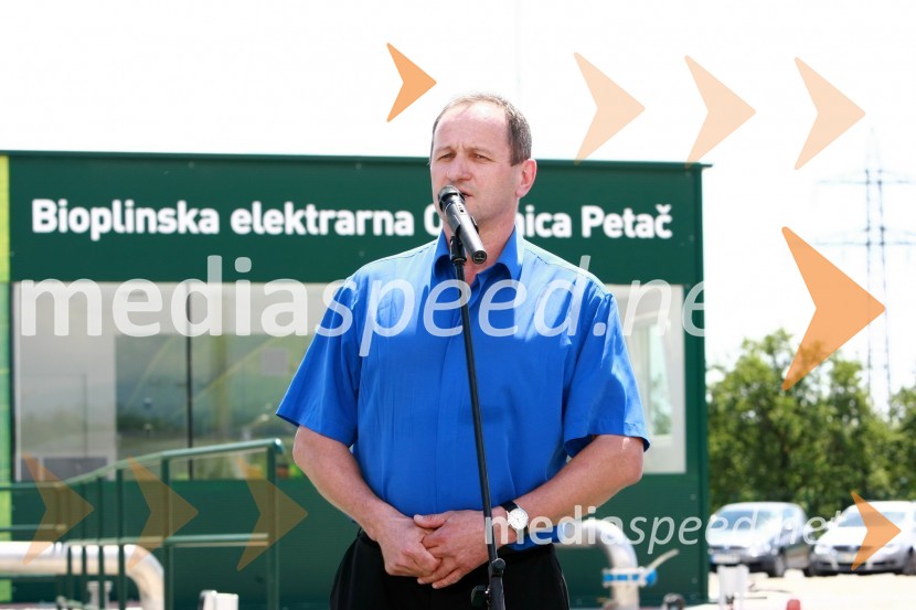 Štefan Čebašek, predsednik Krajevne skupnosti PirničeOdprtje bioplinske elektrarne Organica - Petač