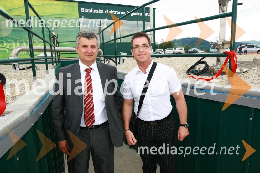 Andrej Kleindienst, direktor podružnice NLB Podravje in Tom Begovič, Skupina KeterOdprtje bioplinske elektrarne Organica - Petač