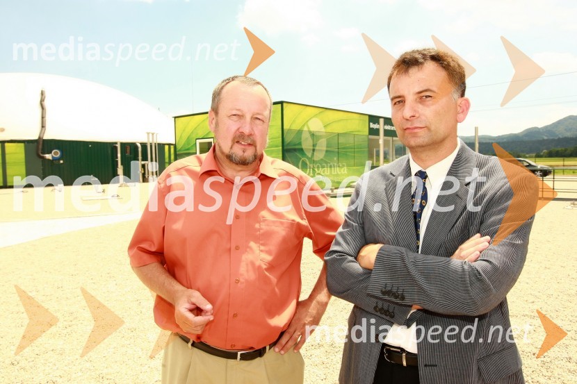 Miran Naglič, Kmetijsko gozdarska zbornica Slovenije in mag. Tomaž Poje, Kmetijski inštitut SlovenijeOdprtje bioplinske elektrarne Organica - Petač