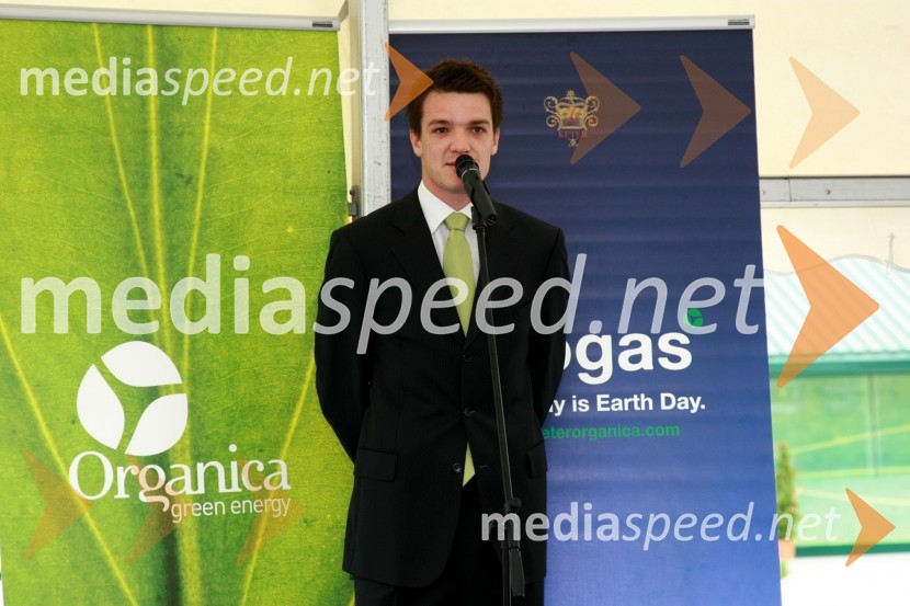 Mitja Šeško, povezovalec prireditveOdprtje - Bioplinska elektrarna Organica - Vargazon 1