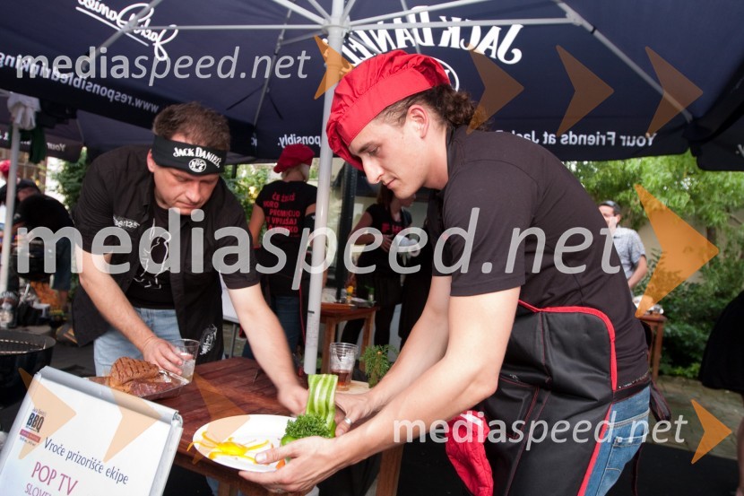 Vid Valič, stand up komikJack Daniel's BBQ party