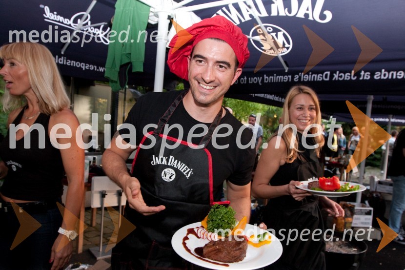 Marko Potrč, moderator na Radio 1Jack Daniel's BBQ party