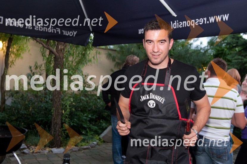 Marko Potrč, moderator na Radio 1Jack Daniel's BBQ party