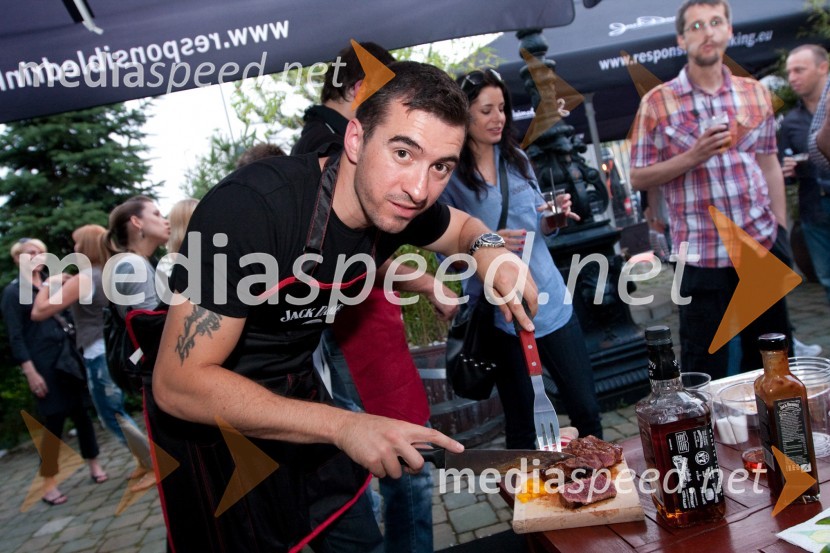 Marko Potrč, moderator na Radio 1Jack Daniel's BBQ party