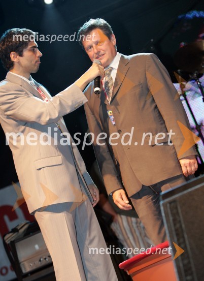 Bor Greiner, odgovorni urednik Radia City in Gregor Pivec, direktor Splošne bolnišnice MariborRadio City koncert