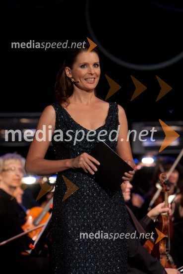 Bernarda Žarn, povezovalka prireditvePoletna noč 2010, koncert v čast Mojmiru Sepetu