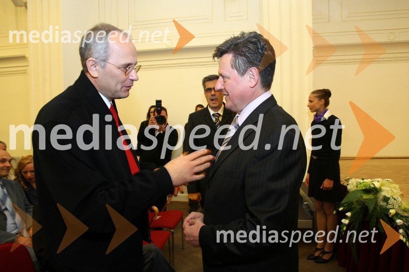 Boris Sovič, veleposlanik RS v Izraelu ter nekdanji župan Maribora in Gregor Pivec, direktor UKC MariborPrva podelitev diplom diplomantom Medicinske fakultete Univerze v Mariboru