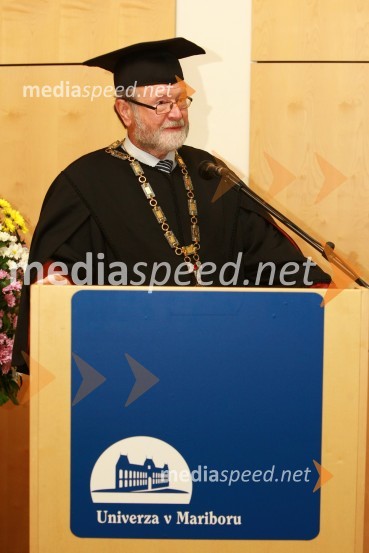 Prof. dr. Ivan Rozman, rektor Univerze v MariboruUniverza v Mariboru: Promocija doktorjev znanosti, junij 2010