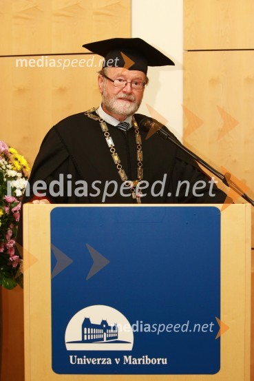 Prof. dr. Ivan Rozman, rektor Univerze v MariboruUniverza v Mariboru: Promocija doktorjev znanosti, junij 2010