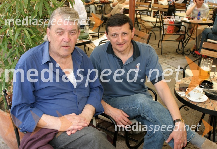Dušan Negovan, šahovska legenda in Miro Smerdu, predsednik plavalnega kluba Branik MariborEzl ek, 3. srečanje