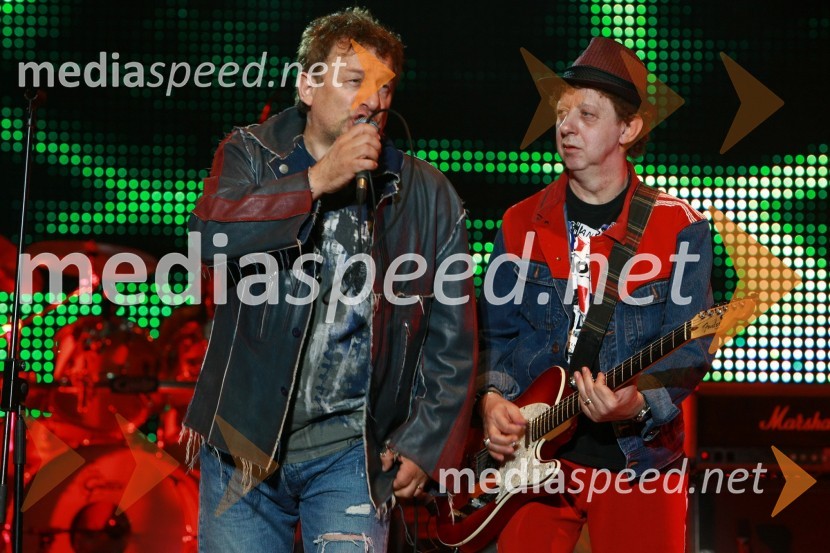 Mladen Bodalec, pevec skupine Prljavo kazalište in Jasenko Houra - Jajo, ustanovitelj ter kitarist skupine Prljavo kazalište18. Festival Lent 2010, koncert Prljavo kazalište in Zoran Predin