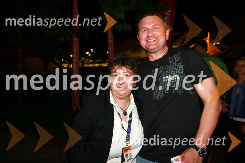 Dragica Petrovič, režiserka in producentka ter Matjaž Kek, selektor Slovenske nogometne reprezentance18. Festival Lent 2010, koncert Prljavo kazalište in Zoran Predin