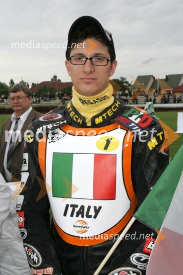 Mattia Carpanese (Italija)SPEEDWAY, svetovno prvenstvo ekip Miškolc, Madžarska