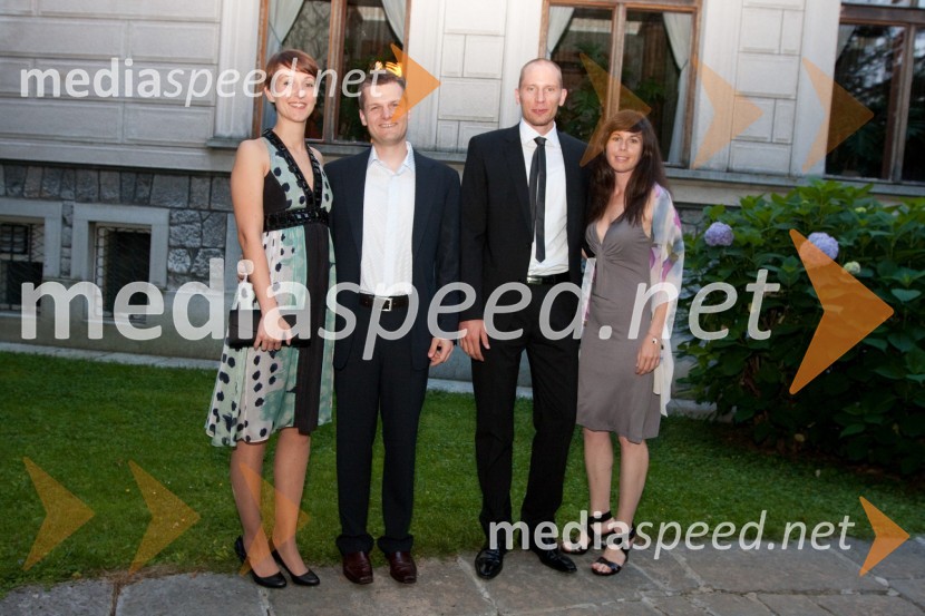 Saša Pušnik, direktor Diners Cluba Slovenije  in Rok Perkovič, finančni direktor Diners Club s spremljevalkamiKresna noč 2010