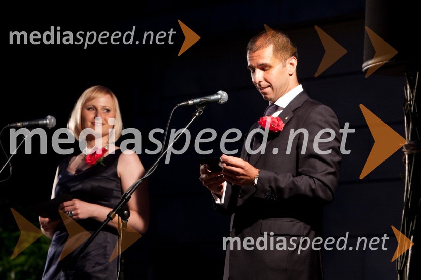 Alja Novak, oblikovalka čevljev in Marko MlakarKresna noč 2010