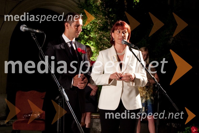 Marko Mlakar in Polonca Kukec, guvernerka slovenskih Lions KlubovKresna noč 2010