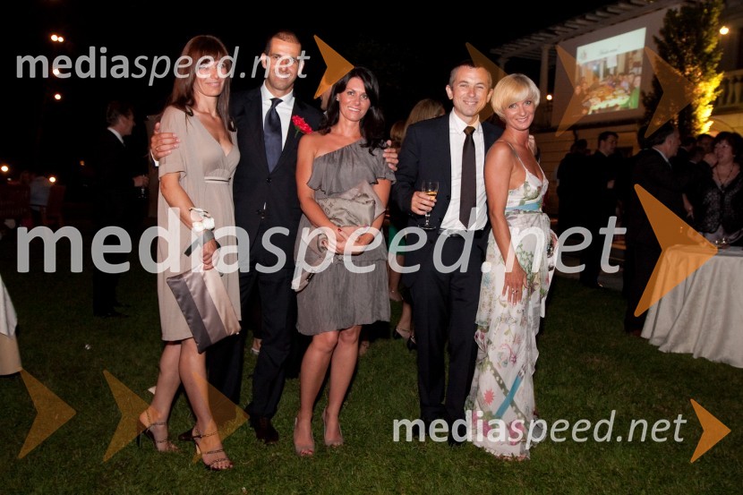 Andreja Merhar, Marko Mlakar, Amrop Adria in Taja Kuhar, Matjaž Satler, zakladnik Lions kluba Ljubljana Iliria in Sonja Poljanšek - Škrabec, lastnica Welness centra SunnyKresna noč 2010