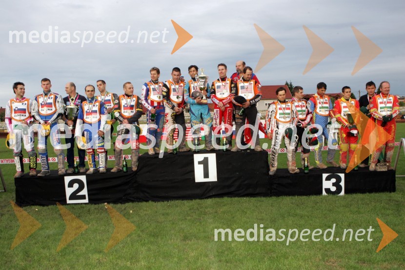 Slovenija 2. mesto, ZDA 1. mesto in Madžarska 3. mestoSPEEDWAY, svetovno prvenstvo ekip Miškolc, Madžarska