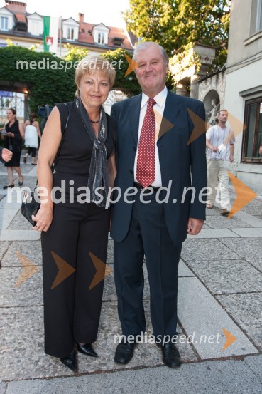 mag. Vojka Ravbar, generalna sekretarka SKB in Gorazd Kobler, vrhovni sodnikMahler v Ljubljani, otvoritev Festivala Ljubljana 2010