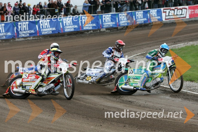 Leigh Adams (Avstralija), Piotr Protasiewicz (Poljska), Bjarne Pedersen (Danska) in Antonio Lindbaeck (Švedska)
SPEEDWAY GRAND PRIX, VN Švedske 2006, dirka