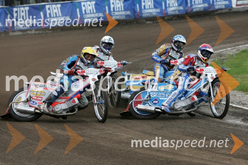 Greg Hancock (ZDA), Nicki Pedersen (Danska), Tony Rickardsson (Švedska) in Jaroslaw Hampel (Poljska)SPEEDWAY GRAND PRIX, VN Švedske 2006, dirka