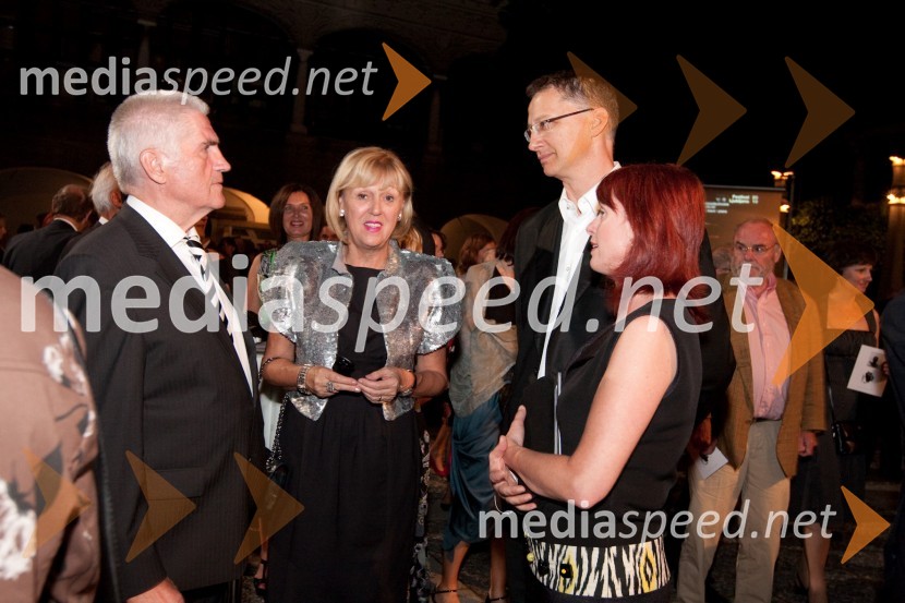 Ludvik Toplak, nekdanji rektor mariborske univerze, soproga Edita Benko Toplak, Igor Lukšič, minister za šolstvo in šport in soproga dr. Marta Macedoni Lukšič, pediatrinjaMahler v Ljubljani, otvoritev Festivala Ljubljana 2010